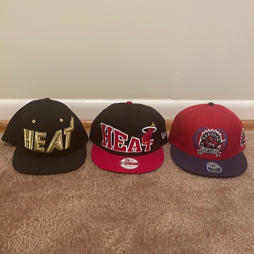 Nba Snapbacks Miami Heat Toronto Raptors Mitchell & Ness New Era ‘47 Brand